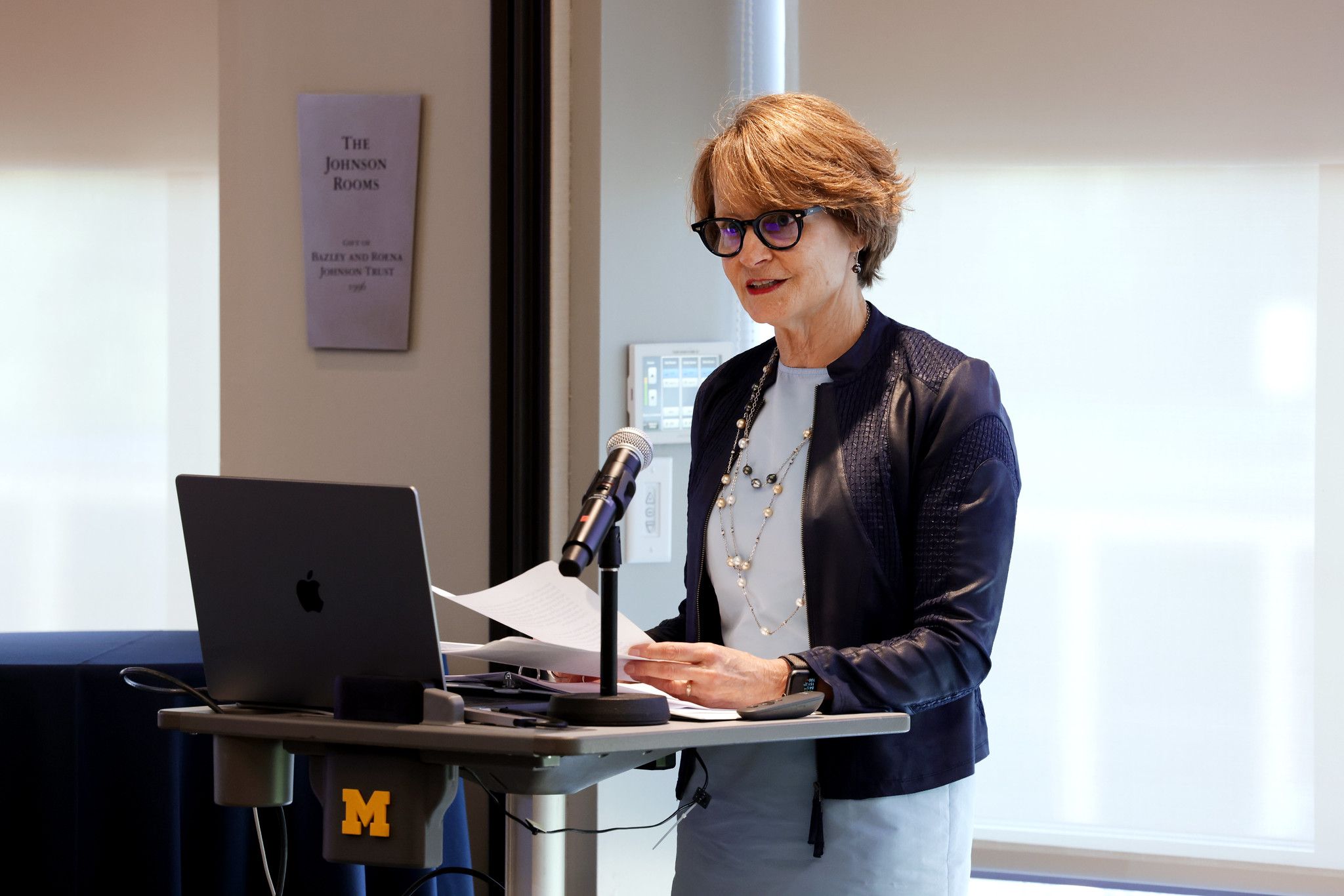 Provost McCauley speaking at an event