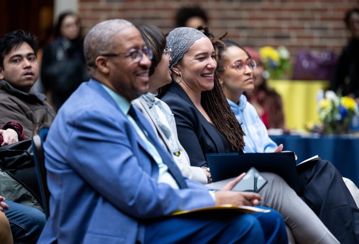 Martino Harmon and Tabbye Chavous seated at an event